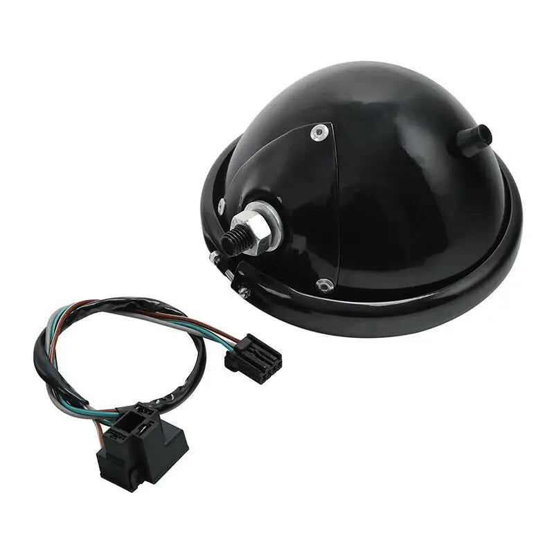 Motorcycle 5.75" Headlight Housing Bucket W/ Mount Bracket For Harley Sportster XL 883 XL1200 Black/Chrome