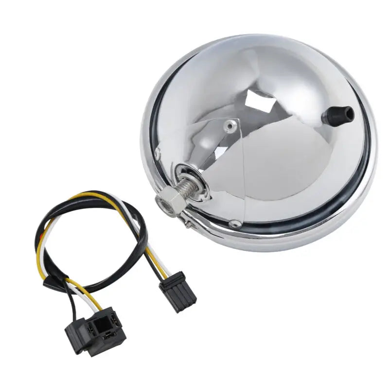 Motorcycle 5.75" Headlight Housing Bucket W/ Mount Bracket For Harley Sportster XL 883 XL1200 Black/Chrome