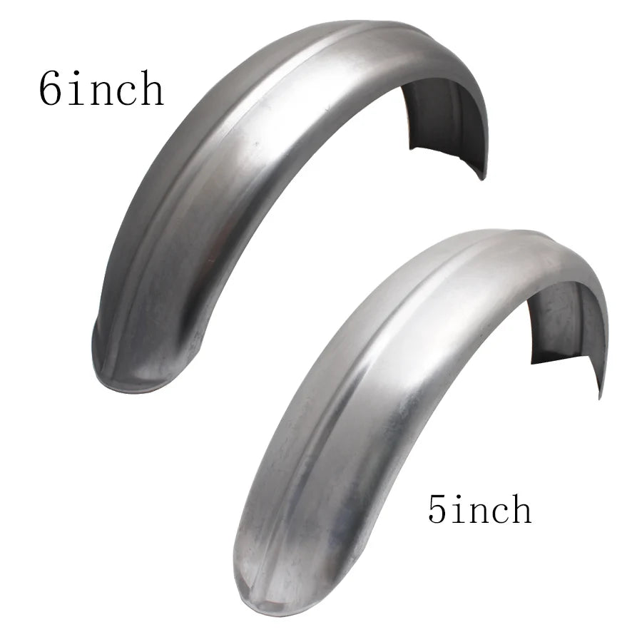 Motorcycle 5"/6'' Steel Ribbed Rear Fender Raw Rolled Edge Fit For Harley Chopper Bobber Custom Rigid Universal