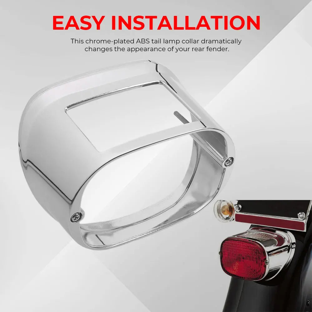 Chrome Tail Light Collar Cover for Harley-Davidson