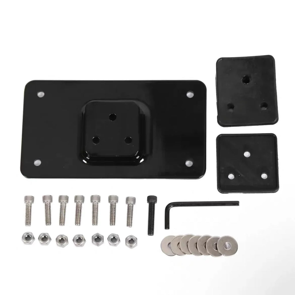 Chrome/Matt Black Motorcycle License Plate Frame Mount w/ Screws For Harley Davidson Big Twins Sportster Dyna Softail 1973-2019